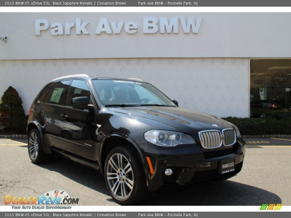 2013 BMW X5 xDrive 50i Black Sapphire Metallic / Cinnamon Brown Photo #1