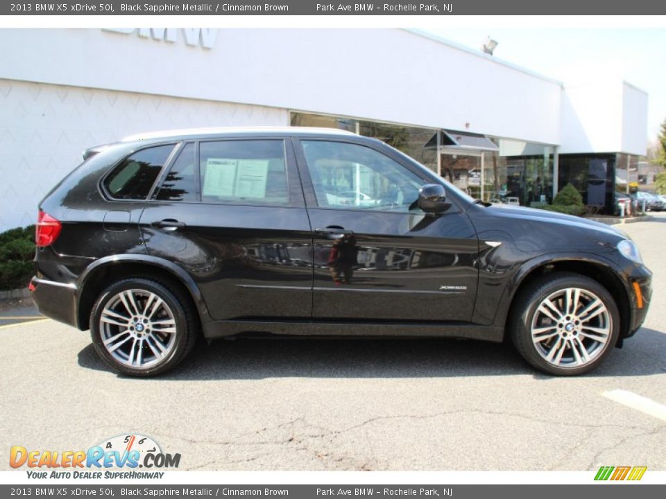2013 BMW X5 xDrive 50i Black Sapphire Metallic / Cinnamon Brown Photo #2