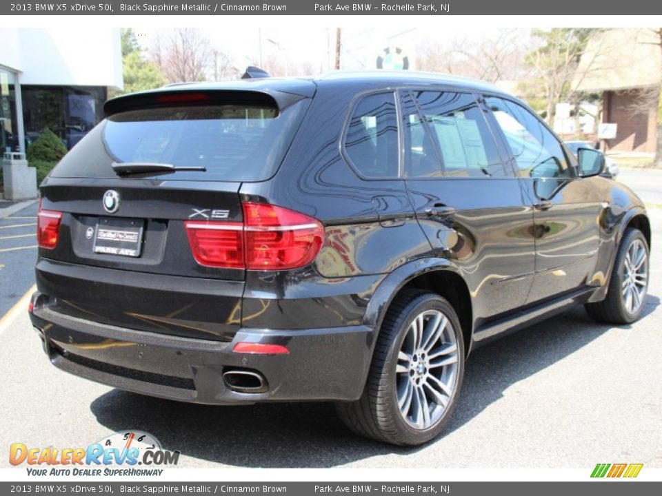 2013 BMW X5 xDrive 50i Black Sapphire Metallic / Cinnamon Brown Photo #3