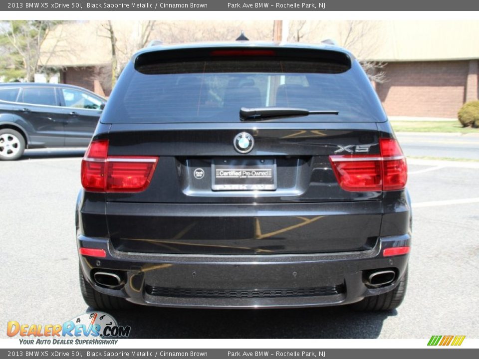 2013 BMW X5 xDrive 50i Black Sapphire Metallic / Cinnamon Brown Photo #4