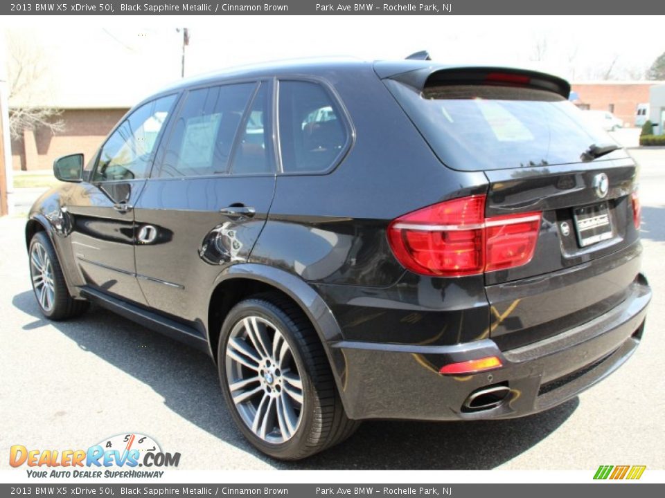 2013 BMW X5 xDrive 50i Black Sapphire Metallic / Cinnamon Brown Photo #5