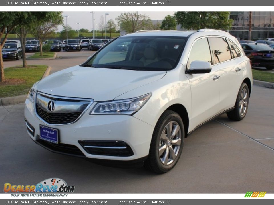 2016 Acura MDX Advance White Diamond Pearl / Parchment Photo #3