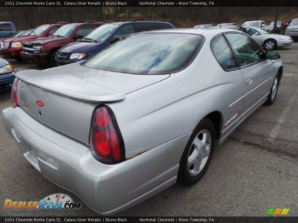 2001 Chevrolet Monte Carlo SS Galaxy Silver Metallic / Ebony Black Photo #4
