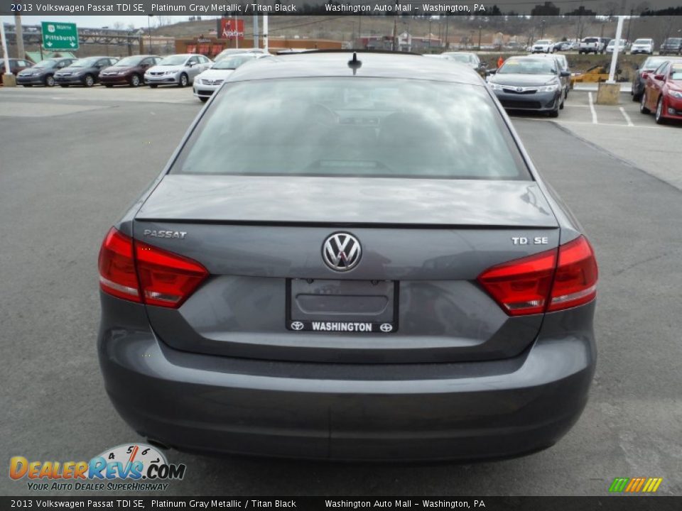 2013 Volkswagen Passat TDI SE Platinum Gray Metallic / Titan Black Photo #8