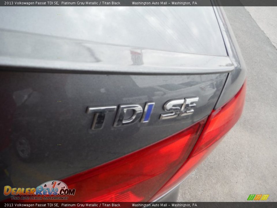 2013 Volkswagen Passat TDI SE Platinum Gray Metallic / Titan Black Photo #9