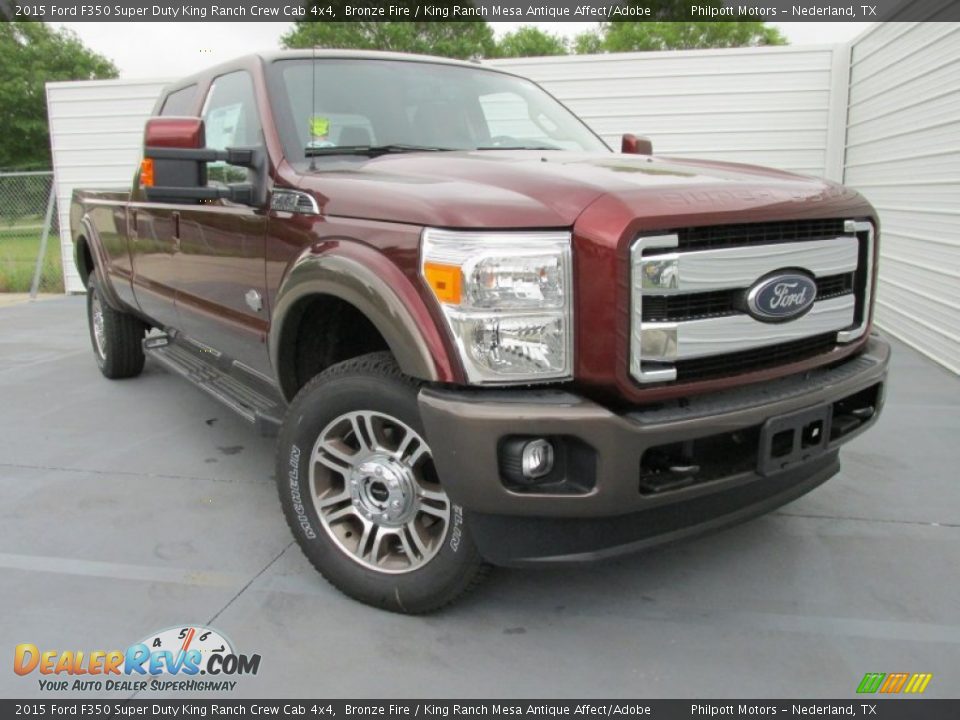 2015 Ford F350 Super Duty King Ranch Crew Cab 4x4 Bronze Fire / King Ranch Mesa Antique Affect/Adobe Photo #1