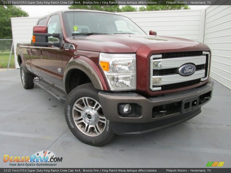 Front 3/4 View of 2015 Ford F350 Super Duty King Ranch Crew Cab 4x4 Photo #2