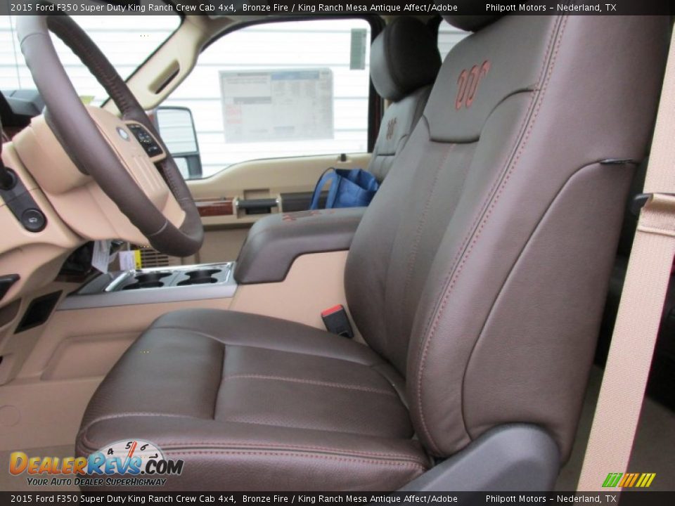 Front Seat of 2015 Ford F350 Super Duty King Ranch Crew Cab 4x4 Photo #27