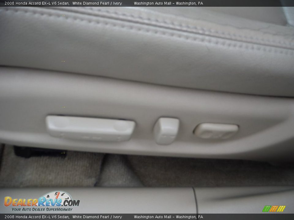 2008 Honda Accord EX-L V6 Sedan White Diamond Pearl / Ivory Photo #14