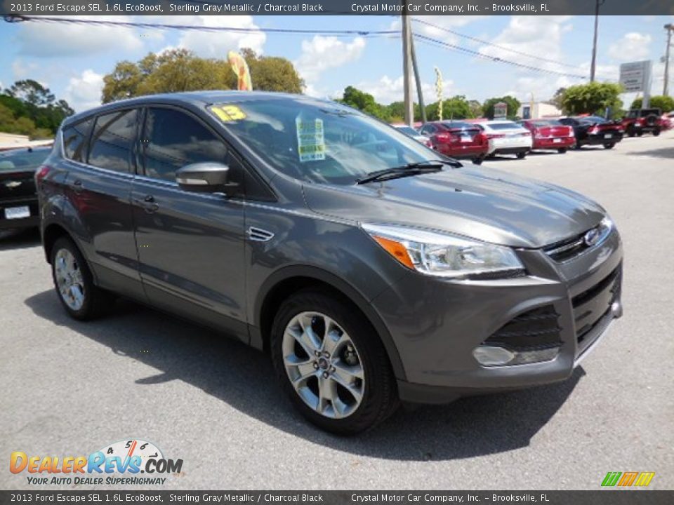 2013 Ford Escape SEL 1.6L EcoBoost Sterling Gray Metallic / Charcoal Black Photo #11