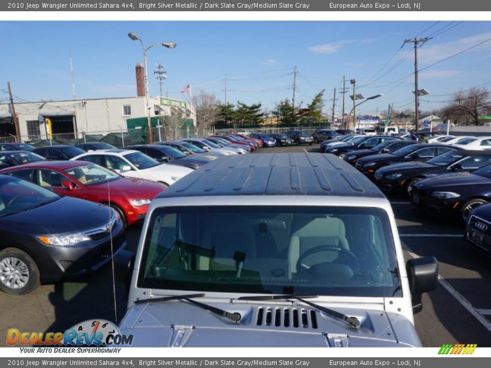 2010 Jeep Wrangler Unlimited Sahara 4x4 Bright Silver Metallic / Dark Slate Gray/Medium Slate Gray Photo #9
