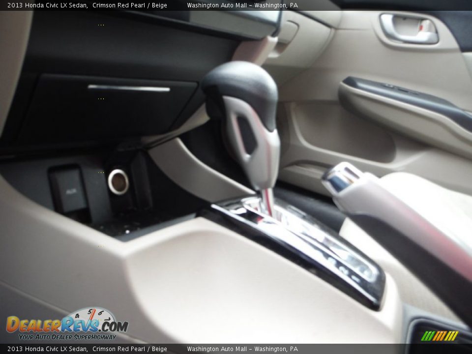 2013 Honda Civic LX Sedan Crimson Red Pearl / Beige Photo #14