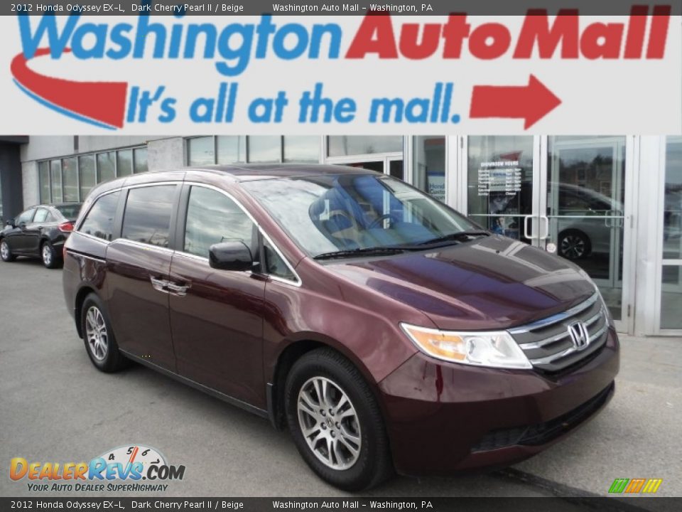 2012 Honda Odyssey EX-L Dark Cherry Pearl II / Beige Photo #1
