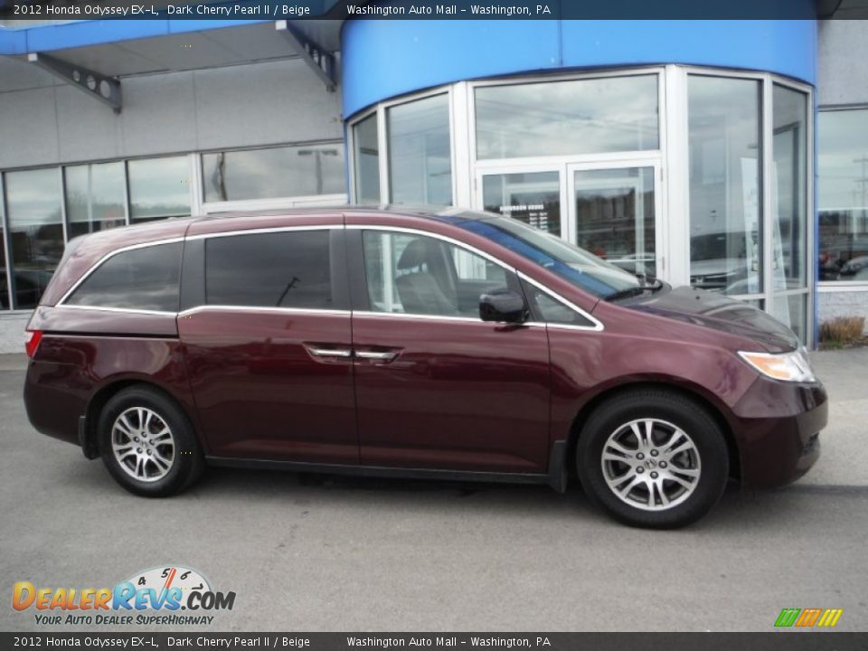 2012 Honda Odyssey EX-L Dark Cherry Pearl II / Beige Photo #2