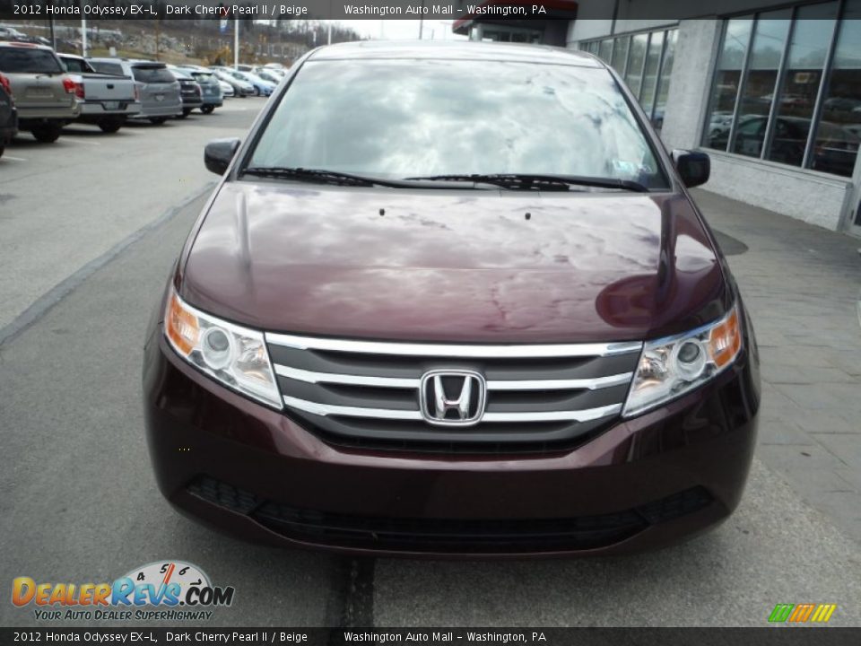 2012 Honda Odyssey EX-L Dark Cherry Pearl II / Beige Photo #4
