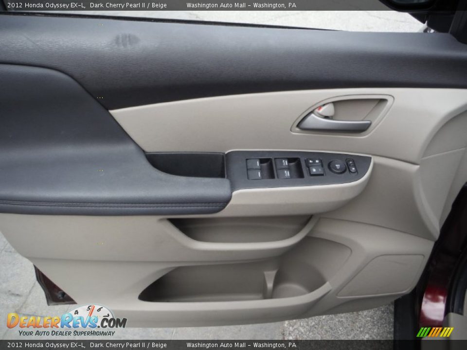 2012 Honda Odyssey EX-L Dark Cherry Pearl II / Beige Photo #8