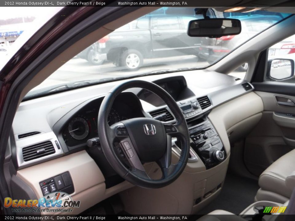 2012 Honda Odyssey EX-L Dark Cherry Pearl II / Beige Photo #9