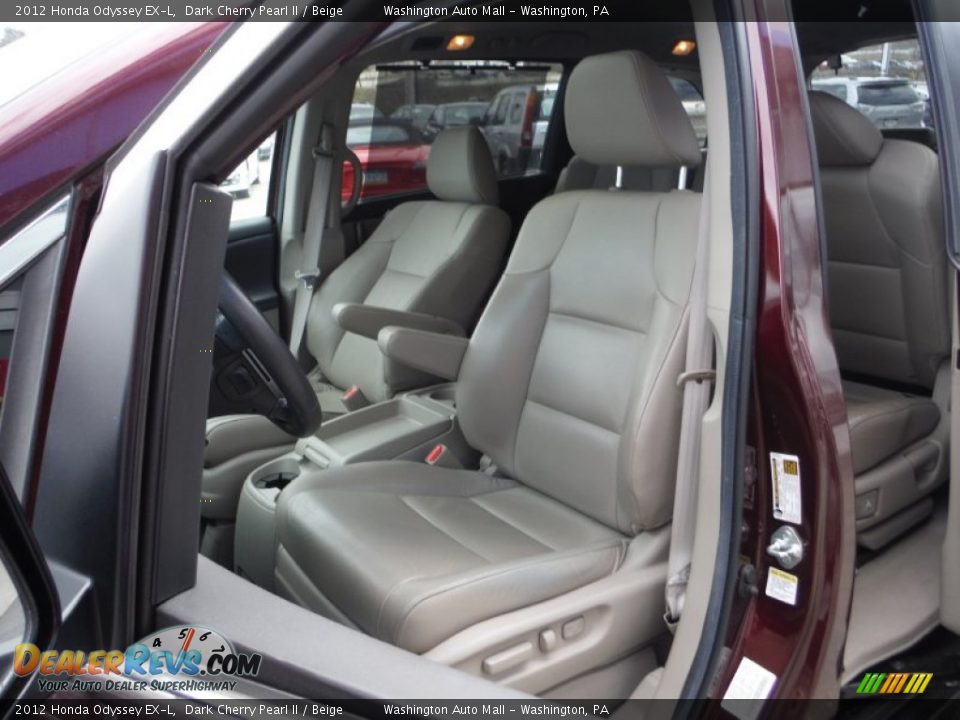 2012 Honda Odyssey EX-L Dark Cherry Pearl II / Beige Photo #10