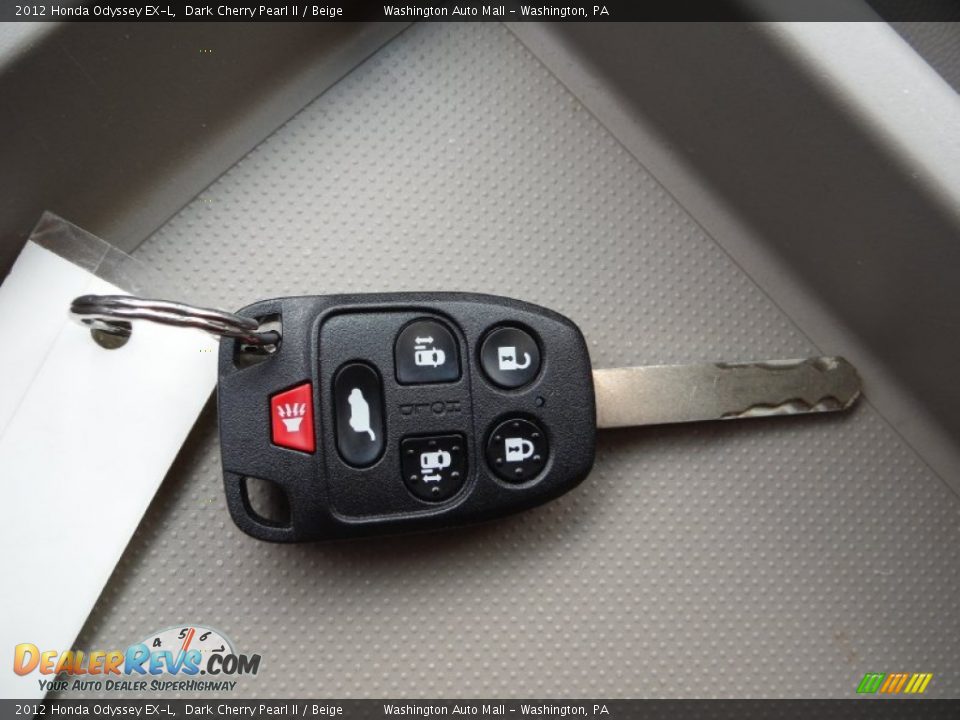 2012 Honda Odyssey EX-L Dark Cherry Pearl II / Beige Photo #18