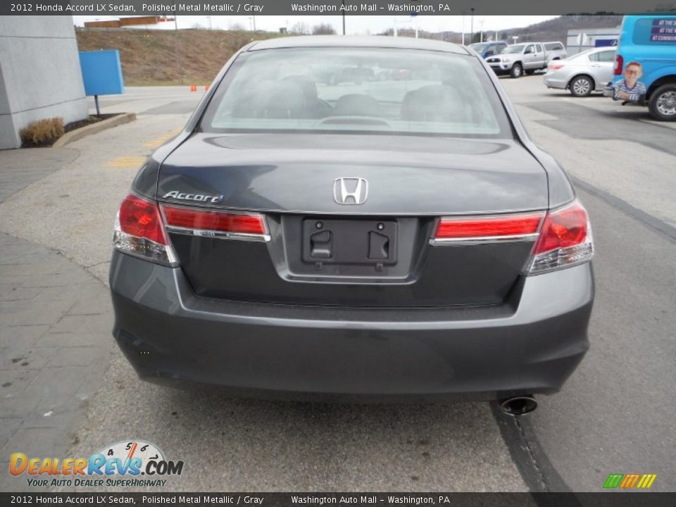 2012 Honda Accord LX Sedan Polished Metal Metallic / Gray Photo #8