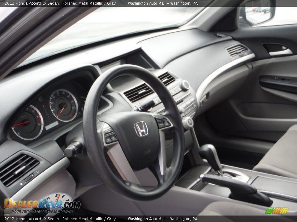 2012 Honda Accord LX Sedan Polished Metal Metallic / Gray Photo #10
