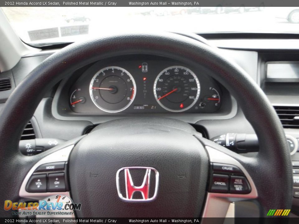 2012 Honda Accord LX Sedan Polished Metal Metallic / Gray Photo #16