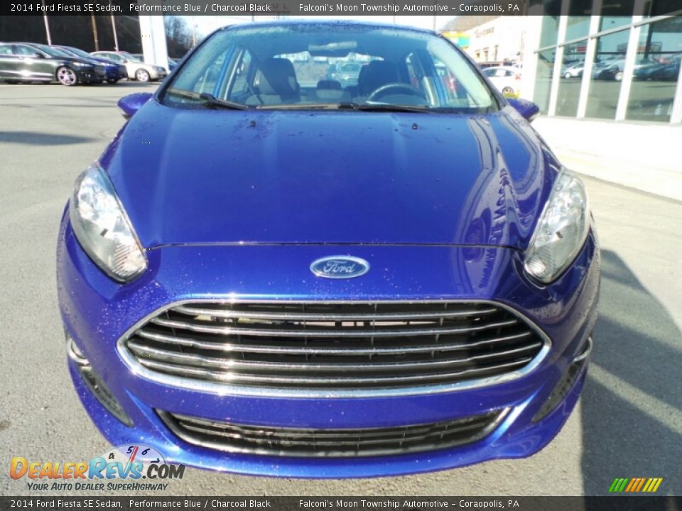 2014 Ford Fiesta SE Sedan Performance Blue / Charcoal Black Photo #4