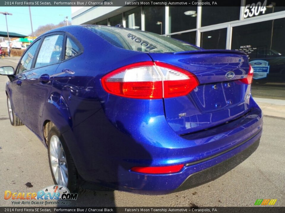 2014 Ford Fiesta SE Sedan Performance Blue / Charcoal Black Photo #8