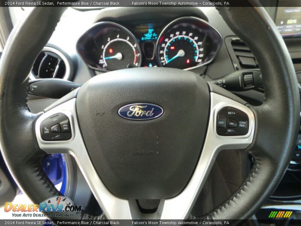 2014 Ford Fiesta SE Sedan Performance Blue / Charcoal Black Photo #22