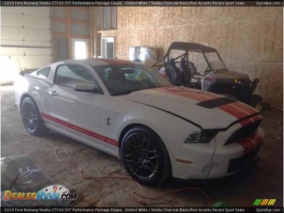 2014 Ford Mustang Shelby GT500 SVT Performance Package Coupe Oxford White / Shelby Charcoal Black/Red Accents Recaro Sport Seats Photo #1