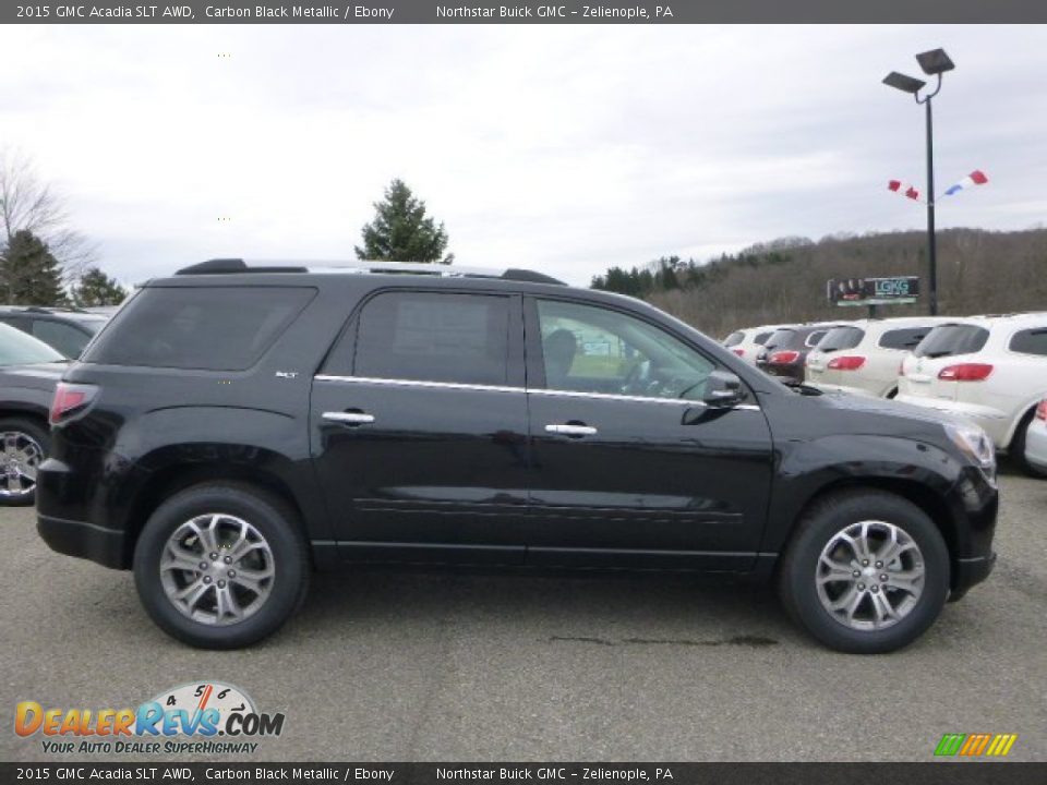 2015 GMC Acadia SLT AWD Carbon Black Metallic / Ebony Photo #6