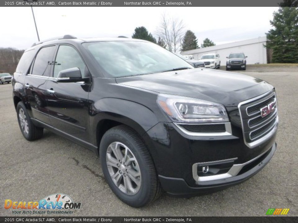 2015 GMC Acadia SLT AWD Carbon Black Metallic / Ebony Photo #8