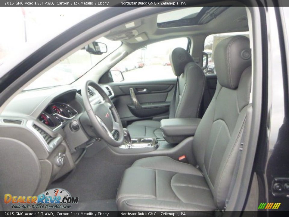 2015 GMC Acadia SLT AWD Carbon Black Metallic / Ebony Photo #12