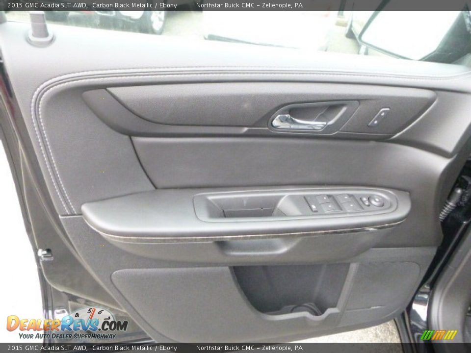 2015 GMC Acadia SLT AWD Carbon Black Metallic / Ebony Photo #15