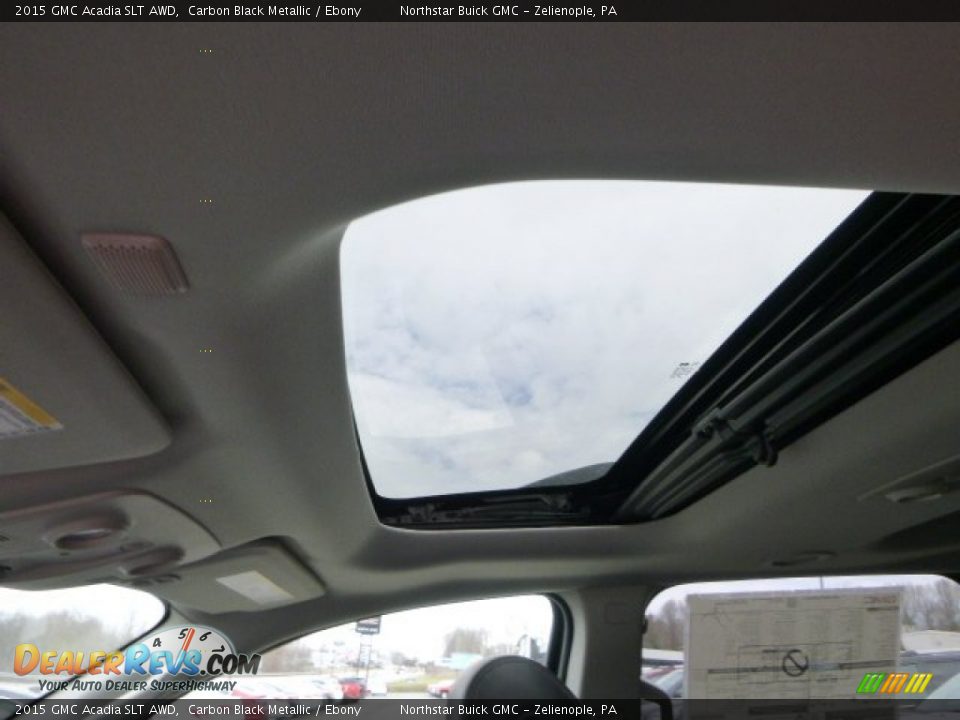 2015 GMC Acadia SLT AWD Carbon Black Metallic / Ebony Photo #16