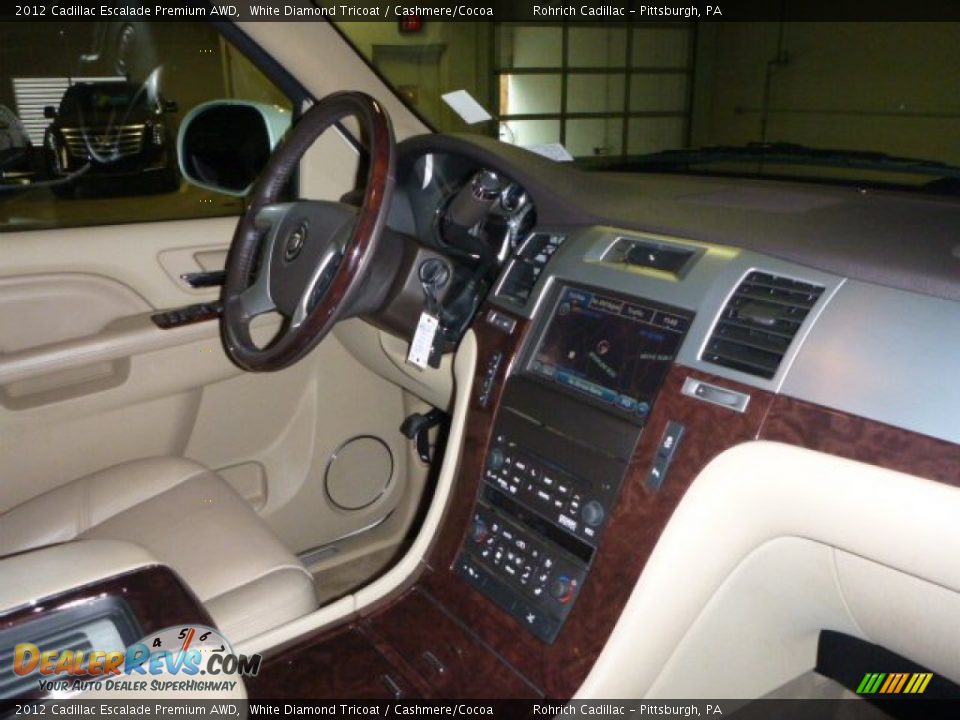 2012 Cadillac Escalade Premium AWD White Diamond Tricoat / Cashmere/Cocoa Photo #15