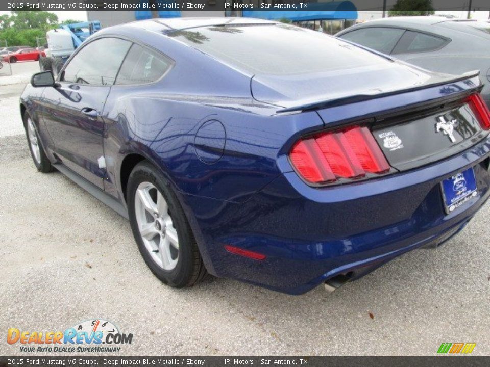 2015 Ford Mustang V6 Coupe Deep Impact Blue Metallic / Ebony Photo #5