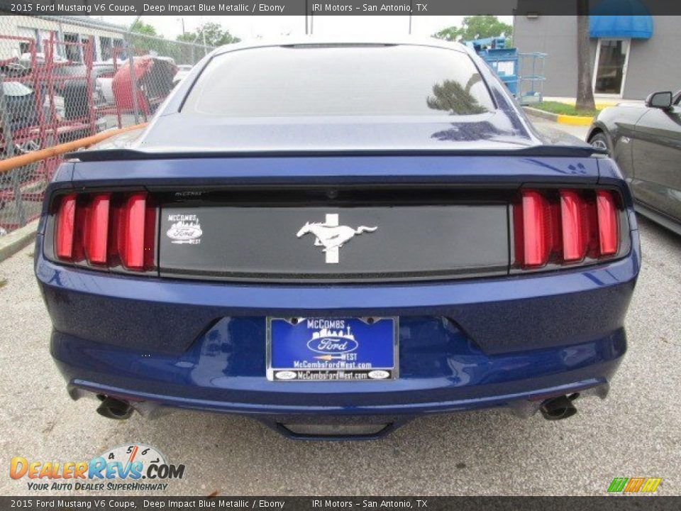 2015 Ford Mustang V6 Coupe Deep Impact Blue Metallic / Ebony Photo #6