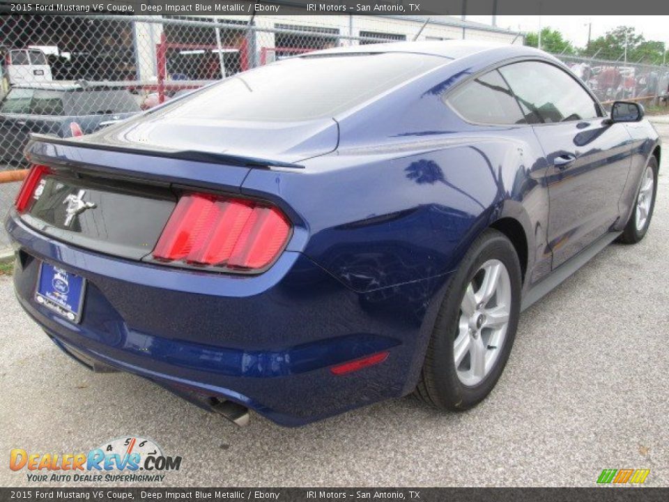 2015 Ford Mustang V6 Coupe Deep Impact Blue Metallic / Ebony Photo #7