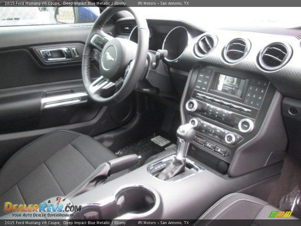 2015 Ford Mustang V6 Coupe Deep Impact Blue Metallic / Ebony Photo #11