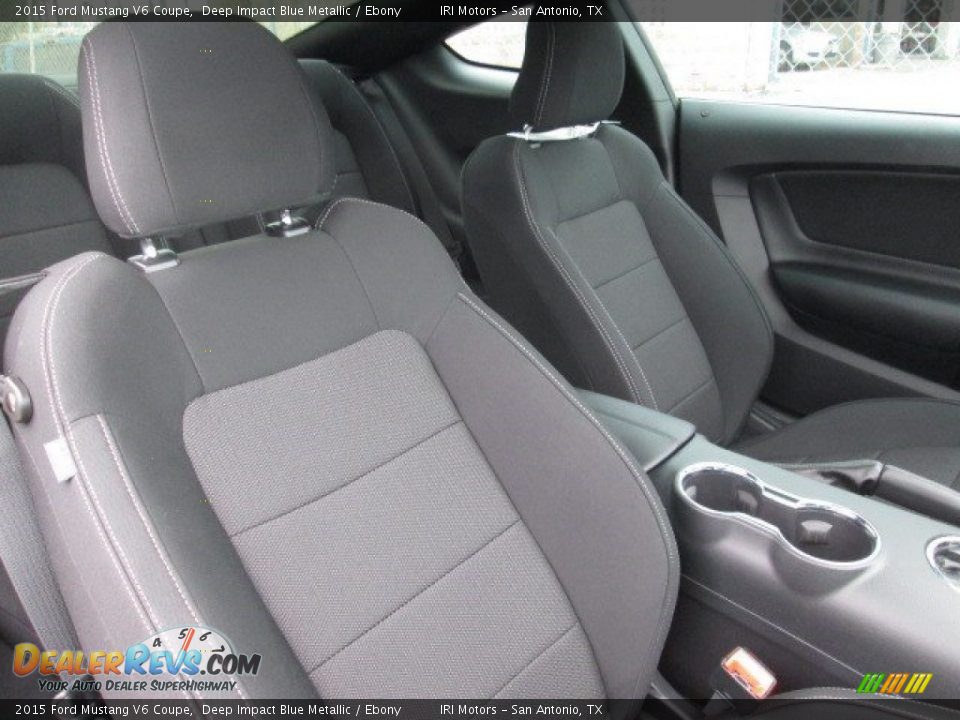 2015 Ford Mustang V6 Coupe Deep Impact Blue Metallic / Ebony Photo #13