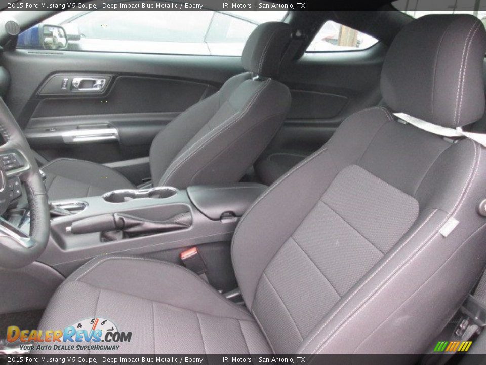 2015 Ford Mustang V6 Coupe Deep Impact Blue Metallic / Ebony Photo #14
