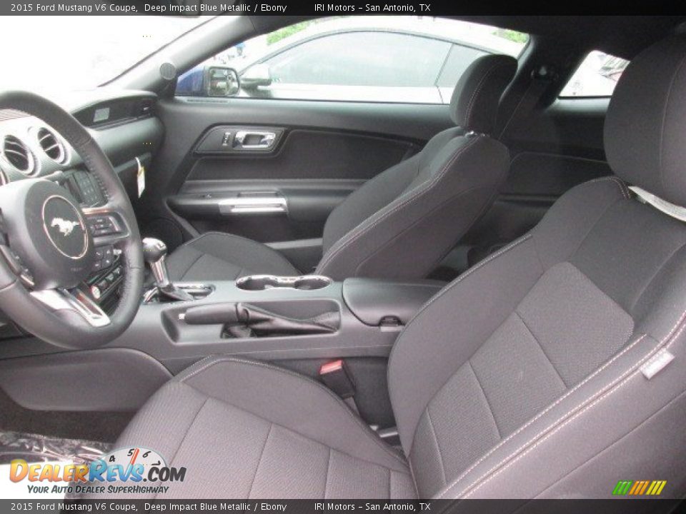 2015 Ford Mustang V6 Coupe Deep Impact Blue Metallic / Ebony Photo #15