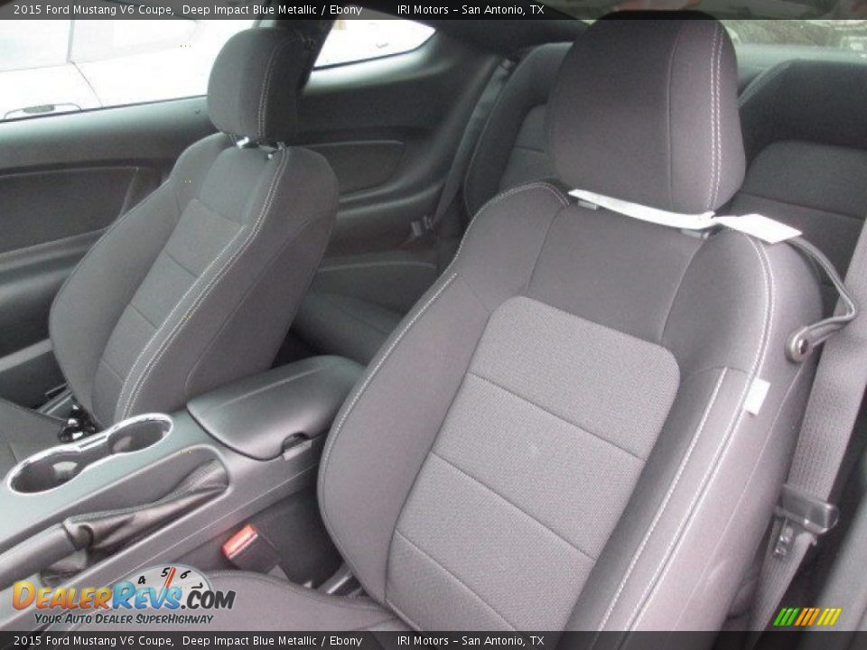 2015 Ford Mustang V6 Coupe Deep Impact Blue Metallic / Ebony Photo #18