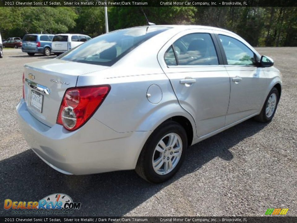 2013 Chevrolet Sonic LT Sedan Silver Ice Metallic / Dark Pewter/Dark Titanium Photo #9