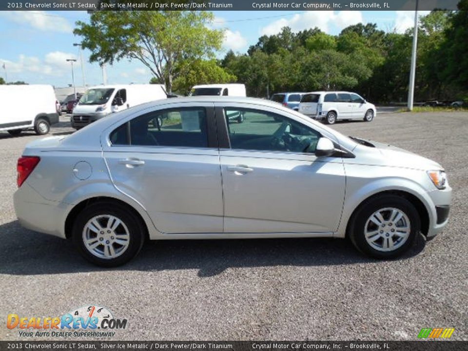 2013 Chevrolet Sonic LT Sedan Silver Ice Metallic / Dark Pewter/Dark Titanium Photo #10