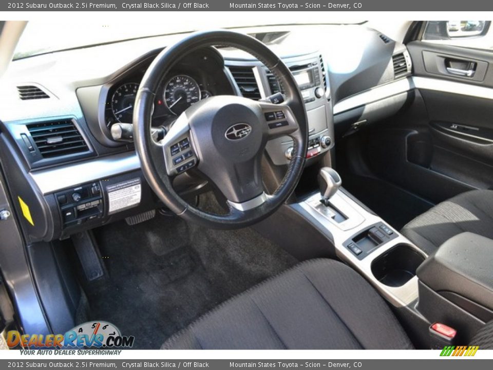 Off Black Interior - 2012 Subaru Outback 2.5i Premium Photo #9