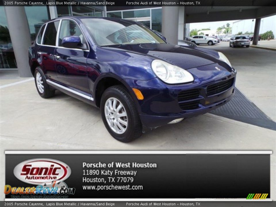 2005 Porsche Cayenne Lapis Blue Metallic / Havanna/Sand Beige Photo #1