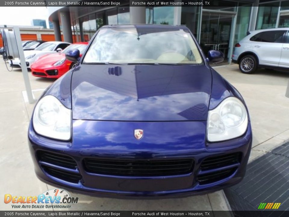 2005 Porsche Cayenne Lapis Blue Metallic / Havanna/Sand Beige Photo #2