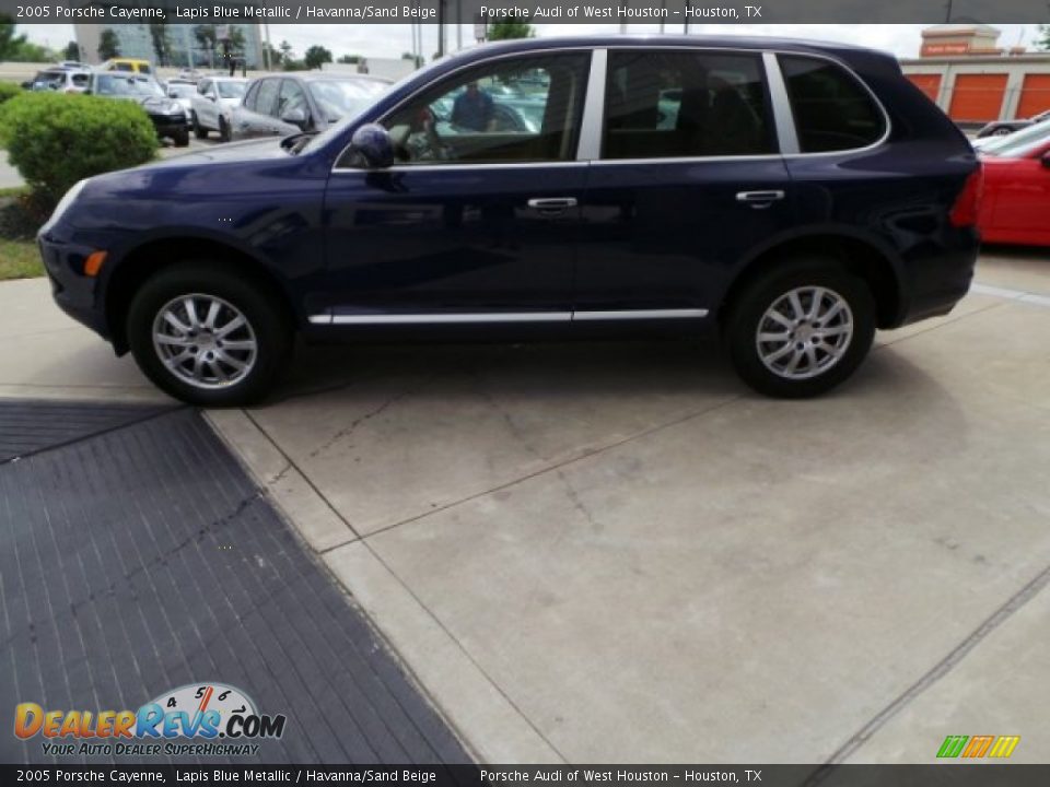2005 Porsche Cayenne Lapis Blue Metallic / Havanna/Sand Beige Photo #4
